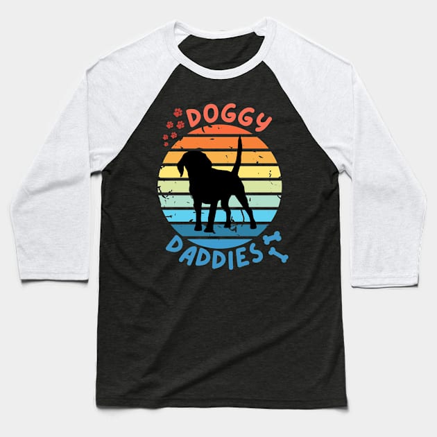 Doggy Daddies - Rainbow Pride Dog Lover Baseball T-Shirt by Prideopenspaces